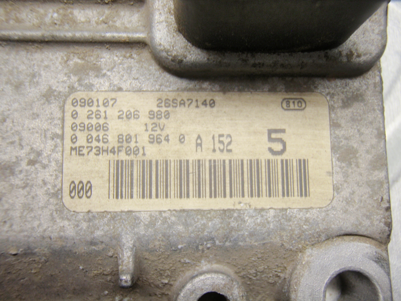 0261206980, ECU Fiat Punto 1.2, Bosch ME7.3