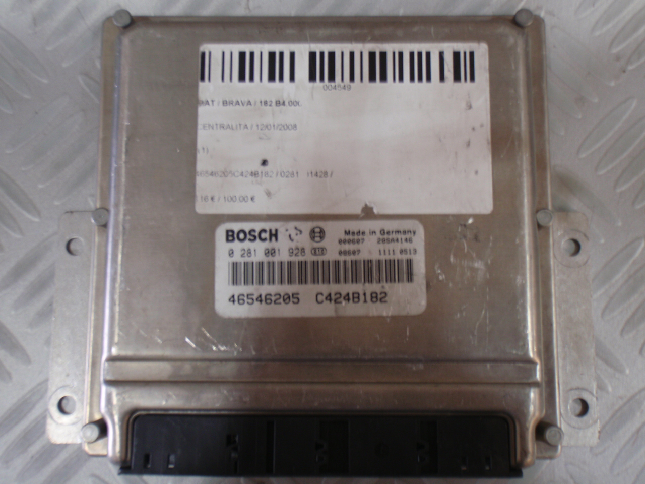 0281001928, ECU Fiat Bravo 1.9 JTD 105hp, BOSCH EDC15C-5.7