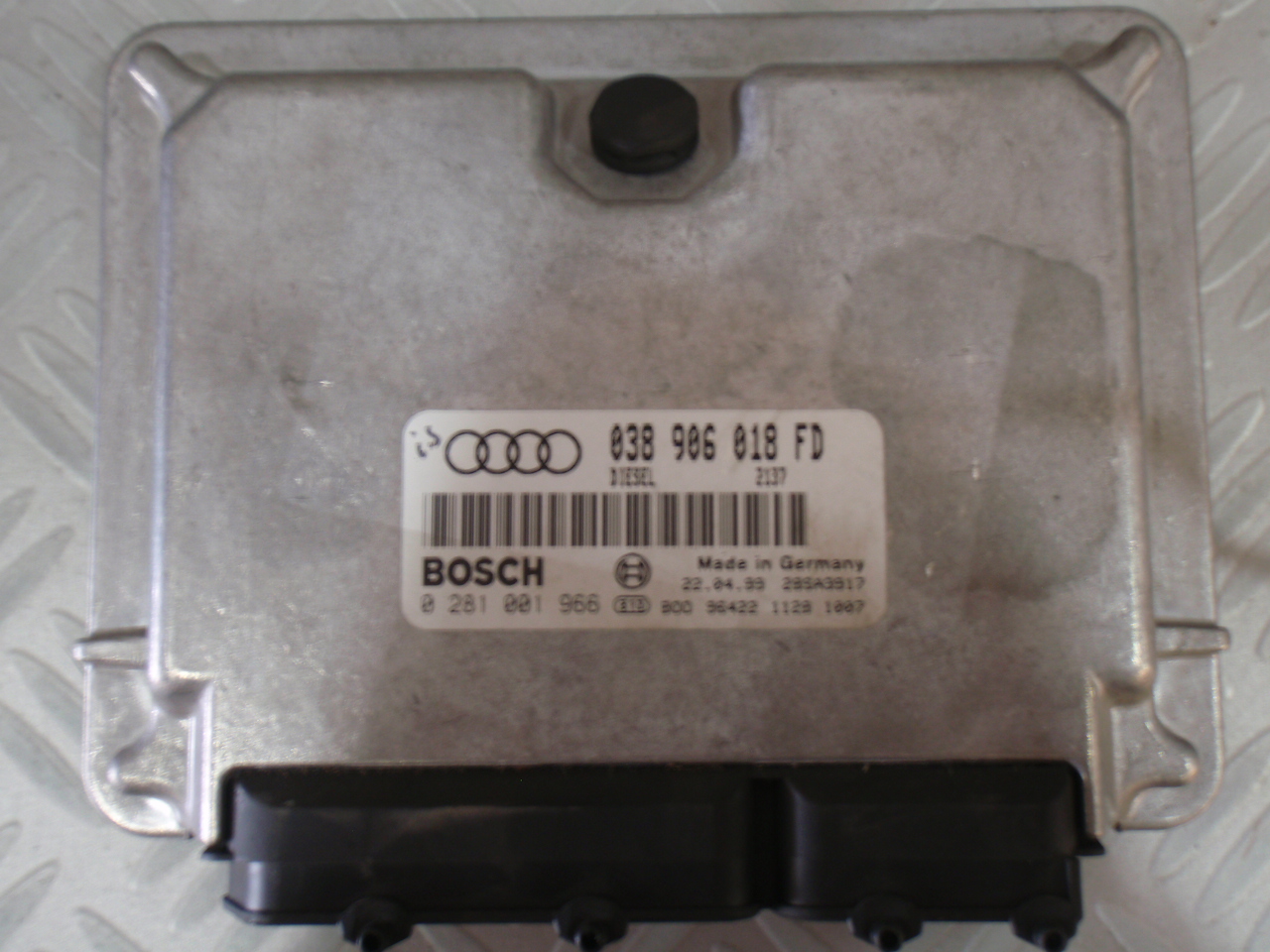 0281001966, ECU Audi A4 1.9TDI 110hp, Bosch EDC15V-5.45